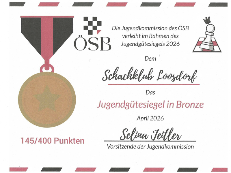 Jugendgütesiegel erhalten!